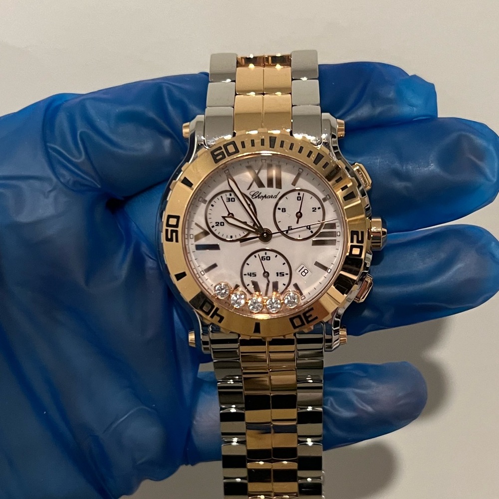 CHOPARD Watch Happy Sport 42mm, Steel&Rose Gold.